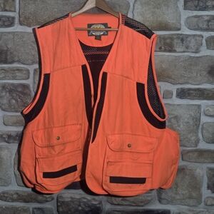 Cabela's Upland Game Hunting Vest Blaze Orange Mesh Back Men's 2XL Shell Pockets